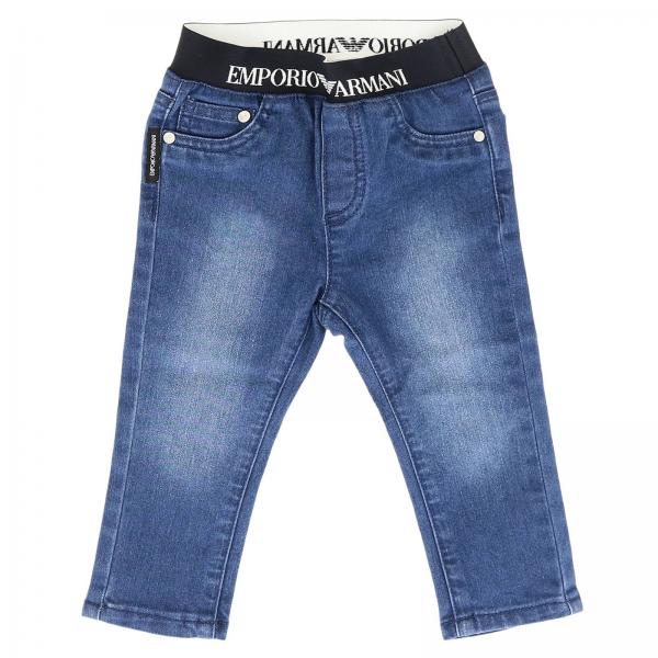 Emporio Armani slim 5 pocket jeans in stretch denim with elastic band