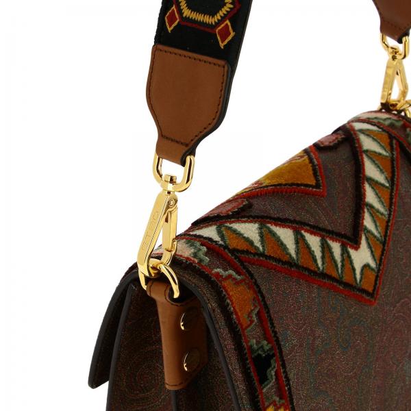 Etro Outlet Rainbow bag with embroidery Brown Etro crossbody bags