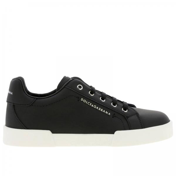 Dolce & Gabbana Outlet: Lettering Sneakers in nappa leather with metal ...