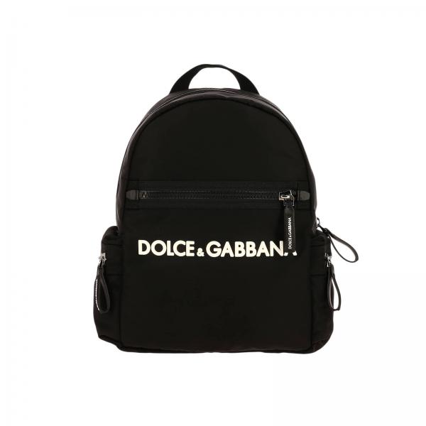 Dolce & Gabbana Outlet: nylon backpack with maxi logo and multi pockets ...