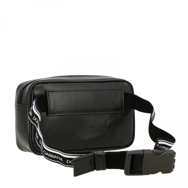 Dolce \u0026 Gabbana Outlet: Marsupio mini in pelle con maxi logo D\u0026G - Nero |  Borsa Dolce \u0026 Gabbana EB0202 AA770 GIGLIO.COM