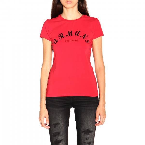 Armani Exchange Outlet: T-shirt women - Red | T-Shirt Armani Exchange ...