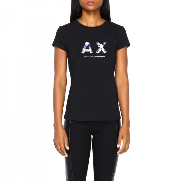Armani Exchange Outlet: t-shirt for women - Black | Armani Exchange t-shirt  6GYTEN YJ29Z online on 