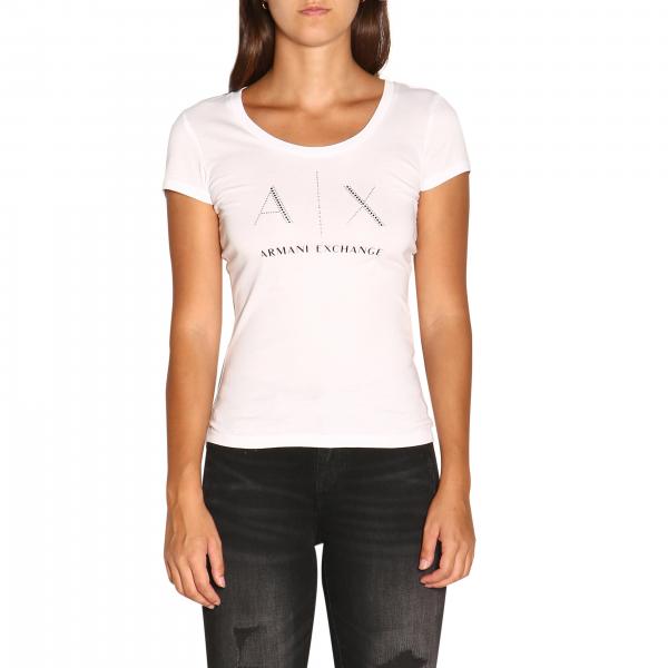 Armani Exchange Outlet: T-shirt women - White | T-Shirt Armani Exchange ...