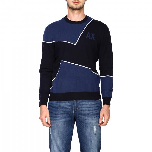 Armani Exchange Outlet: Sweater men | Sweater Armani Exchange Men Blue ...