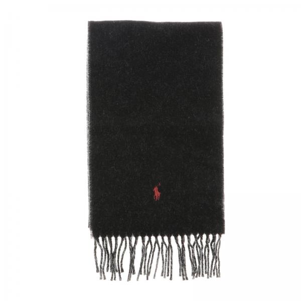 Polo Ralph Lauren Outlet: two-tone scarf with logo - Black | Scarf Polo ...