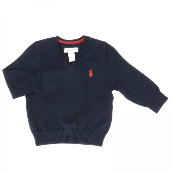 Polo Ralph Lauren Infant Outlet: sweater for baby - Blue | Polo Ralph ...