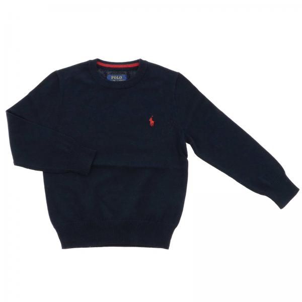 Polo Ralph Lauren Toddler Outlet: sweater for boys - Blue | Polo Ralph ...