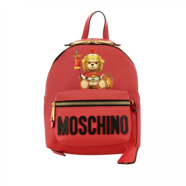 Moschino Couture synthetic leather backpack with gladiator Teddy print