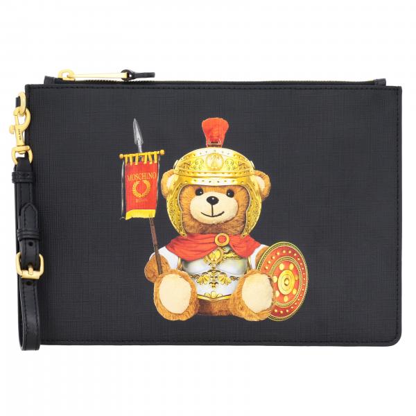 Сумка-пошет Moschino Couture из искусственной кожи с изображением мишки Teddy гладиатора