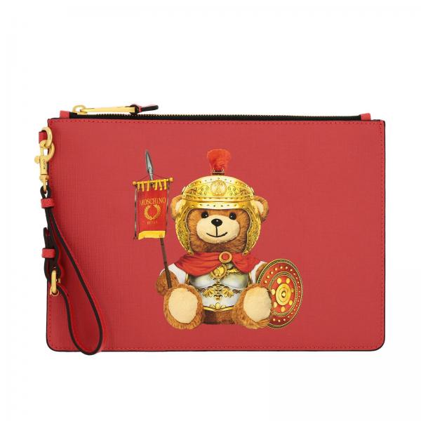 Сумка-пошет Moschino Couture из искусственной кожи с изображением мишки Teddy гладиатора
