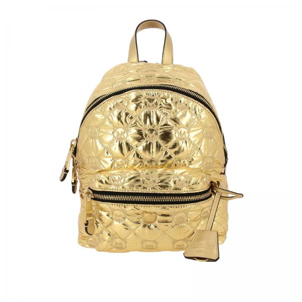 Moschino Couture laminated and padded nylon backpac with all over Teddy
