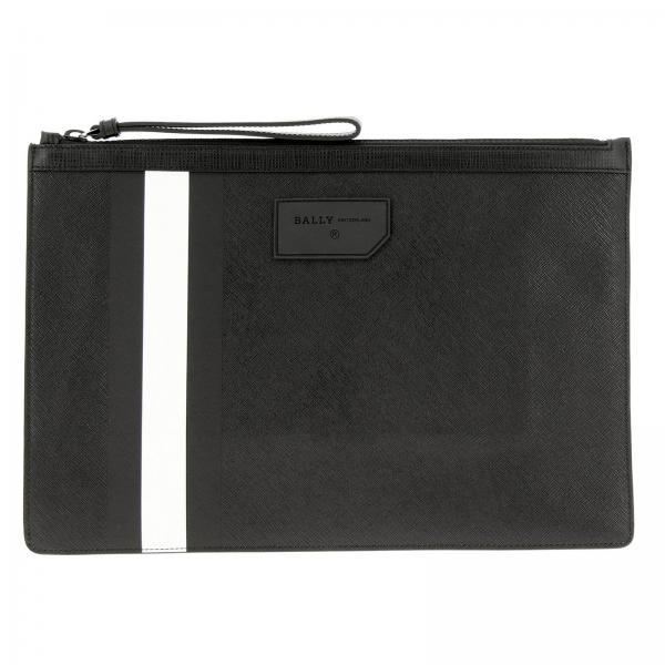 Bally Outlet: Bollis clutch bag with trainspotting band - Black | Bally
