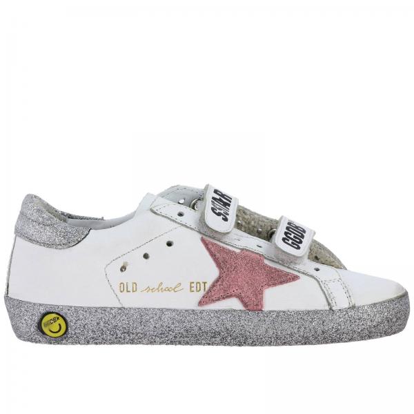 Zapatillas Old school Golden Goose de cuero con estrella brillante y velcro