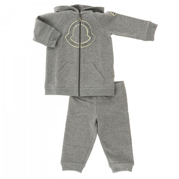 MONCLER: jumpsuit for baby - Grey | Moncler jumpsuit 88607 80996 online ...