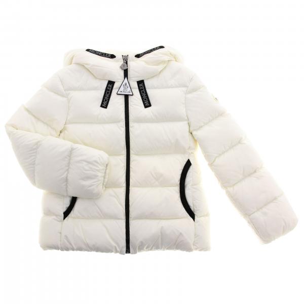 MONCLER: jacket for girl - White | Moncler jacket 46343 53048 online on ...
