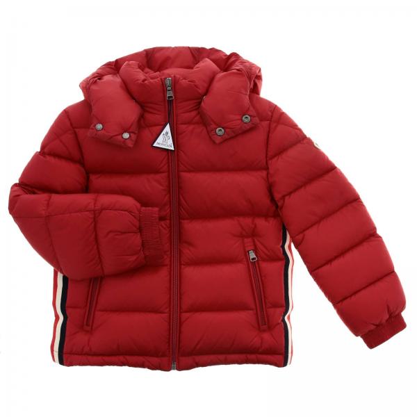 MONCLER: jacket for boys - Red | Moncler jacket 41331 53048 online on ...