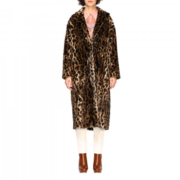 RED VALENTINO: fur coats for woman - Beige | Red Valentino fur coats ...