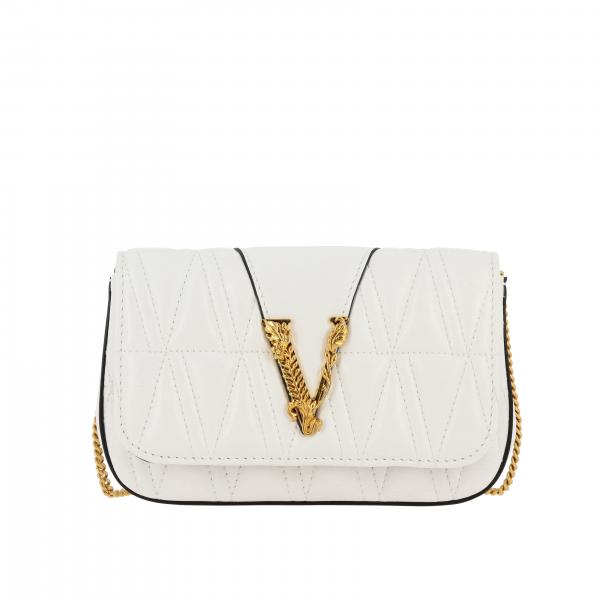 Versace Outlet: Shoulder bag women | Mini Bag Versace Women White ...