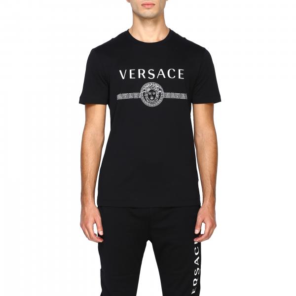 Versace Outlet: T-shirt men | T-Shirt Versace Men Black | T-Shirt ...