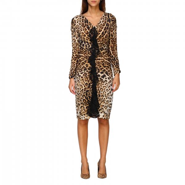 Roberto Cavalli Outlet: Dress women - Beige | Dress Roberto Cavalli ...