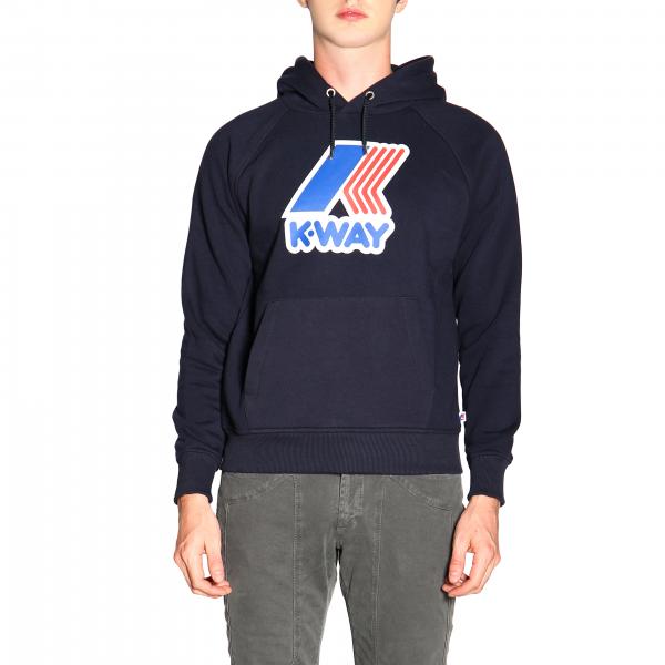 K-Way Outlet: sweatshirt for men - Blue | K-Way sweatshirt K00A4S0 ...