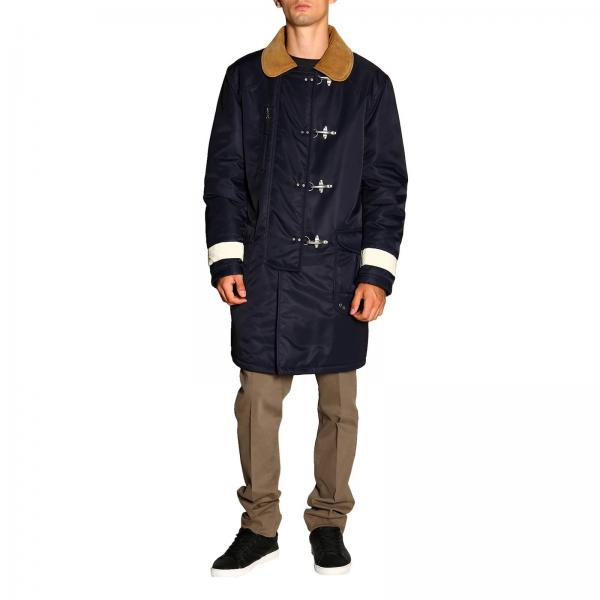 FAY: Long and waterproof coat with reflective bands and frogs | Jacket ...