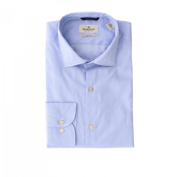 Brooksfield Outlet: Shirt men | Shirt Brooksfield Men Sky Blue | Shirt ...