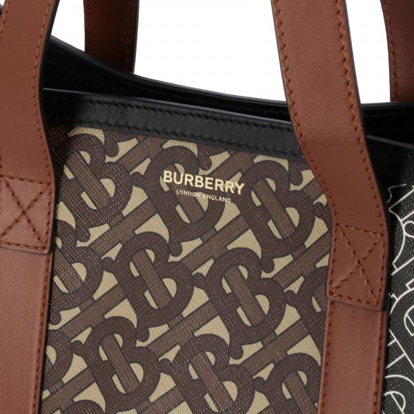 8019383 Monogramma Over Donna Tb Shopping In All Borse Burberry Tote BeigeBorsa Pelle Con EDHe92WIYb