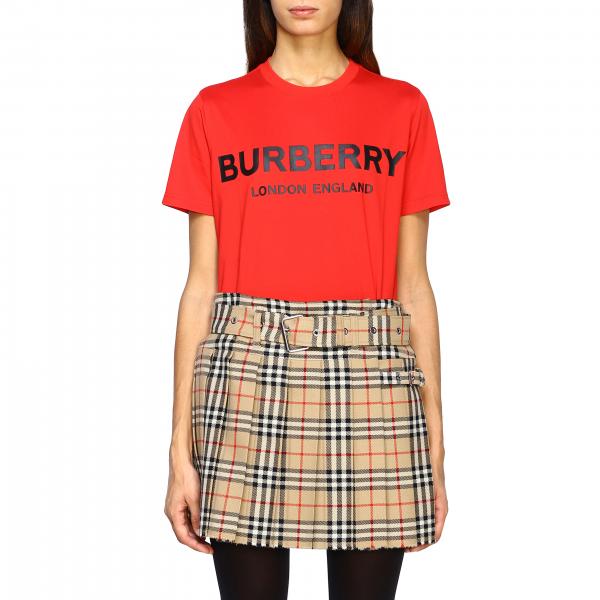 burberry shirt womens red