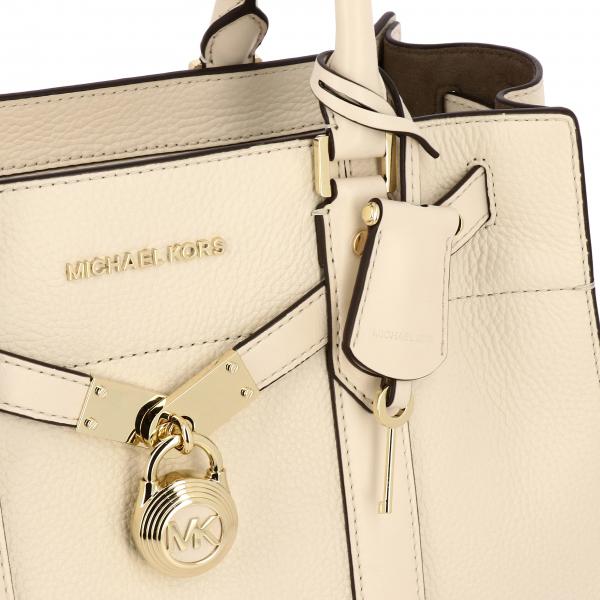 michael kors yellow and white striped purse