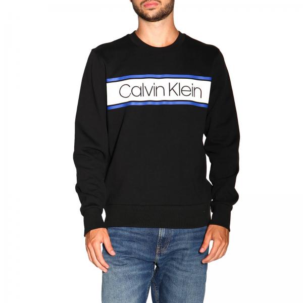 Calvin Klein Outlet: crewneck sweatshirt with logo - Black | Calvin ...