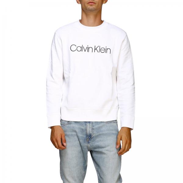 Calvin Klein Outlet: crewneck sweatshirt with logo - White | Calvin ...