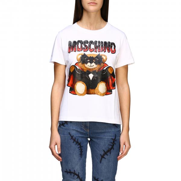 Футболка с коротким рукавом и принтом Женское Moschino Couture