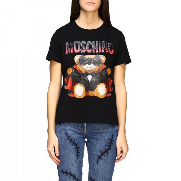 Футболка с коротким рукавом и принтом Женское Moschino Couture