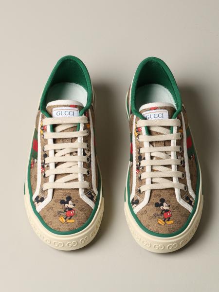 GUCCI MICKEY MOUSE SHOES SIZE 10 COLLABORATION LOW CUT SNEAKERS MEN'S ...