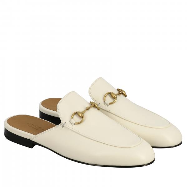 princetown leather slipper white