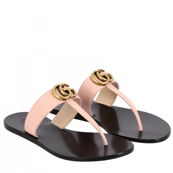GUCCI: flat sandals for women - Pink | Gucci flat sandals 497444 A3N00 ...