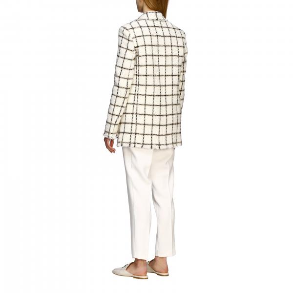 Pinko Outlet: Admiral giacca boucle check - Bianco | Tailleur Pinko 1N12MZ  8099 ADMIRAL GIGLIO.COM