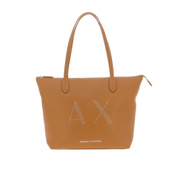 Armani Exchange Outlet: Shopping Bag In Synthetic Leather With Studded ...