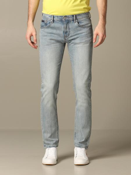 Armani Exchange Outlet: slim stretch jeans - Stone Washed | Armani ...