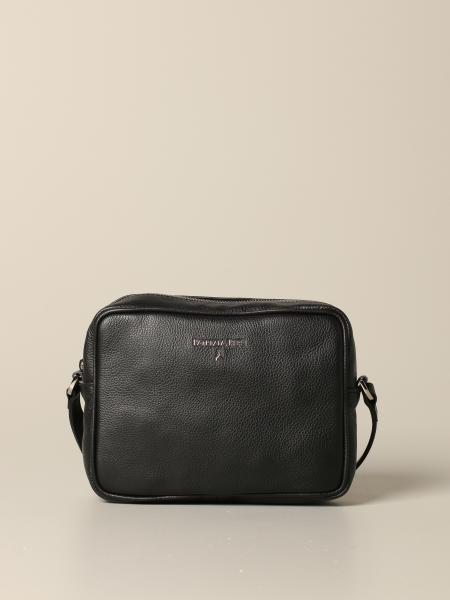 PATRIZIA PEPE: shoulder bag in leather with logo - Black | Patrizia ...