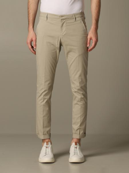 Dondup Gaubert Chino Hose aus hellem Gabardine mit Mikro Muster