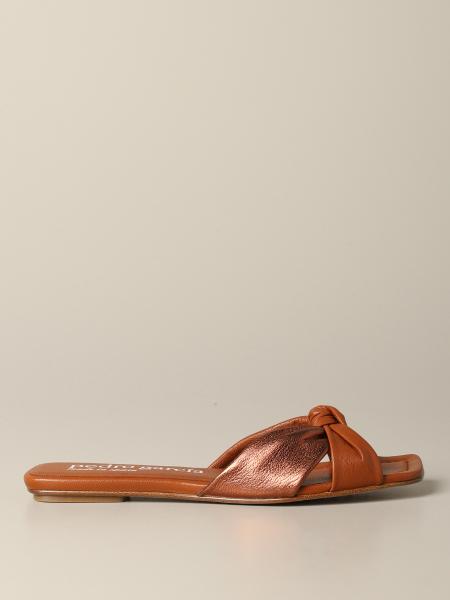 Sandalo Kieran Pedro Garcia in pelle liscia e laminata con nodo