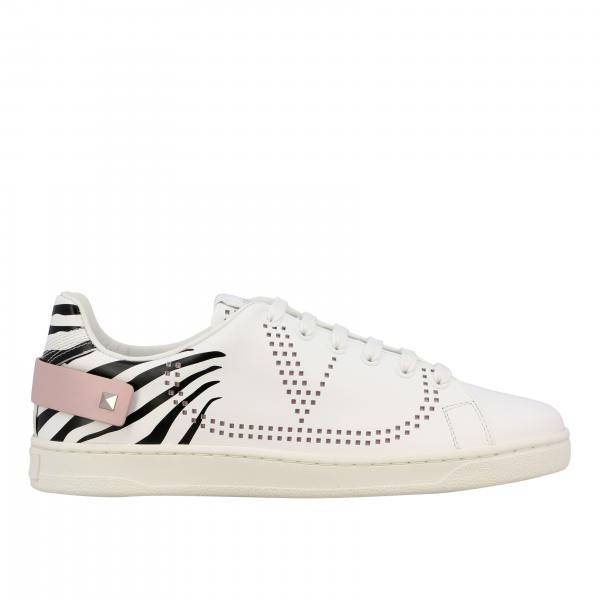Sneakers Backnet Valentino Garavani in pelle con stampa zebrata