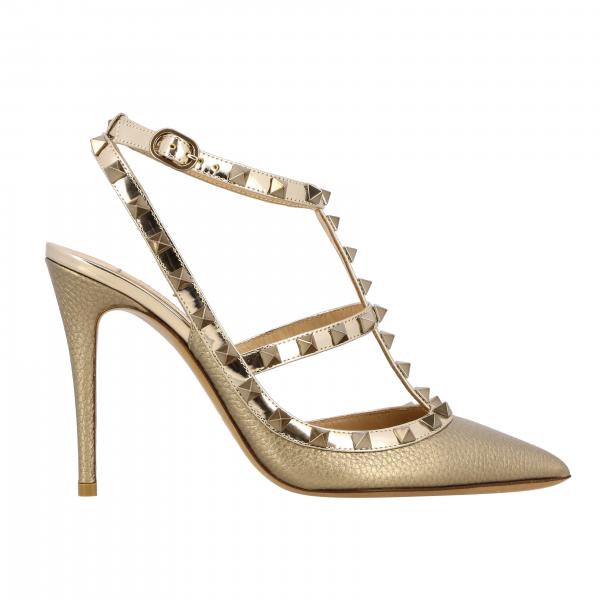 Décolleté Rockstud Valentino Garavani in pelle a grana laminata