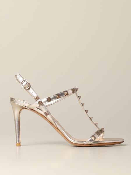 Sandalo Rockstud Velantino Garavani in pelle laminata