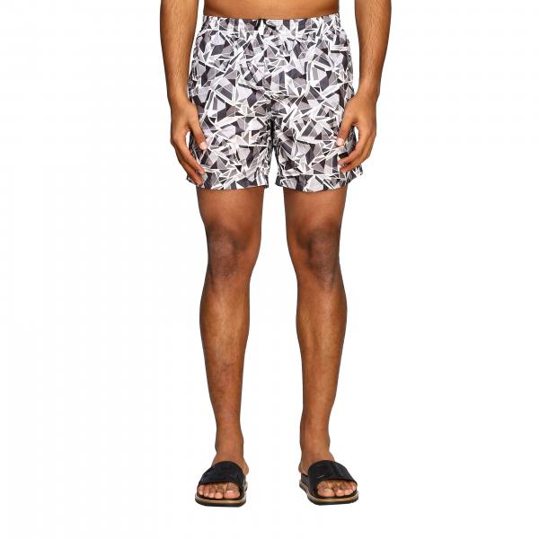 FENDI: swim shorts with all over geometric print - Multicolor | Fendi ...