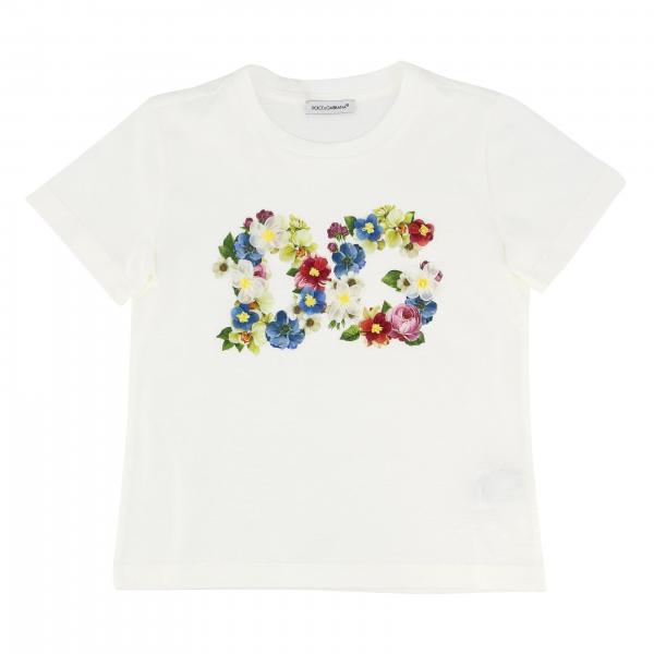 DOLCE & GABBANA: T-shirt with floral DG logo | T-Shirt Dolce & Gabbana ...