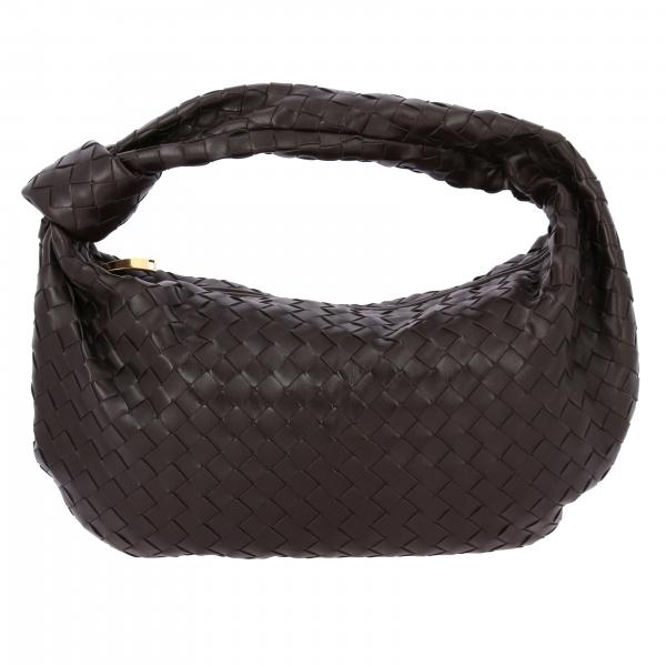 BOTTEGA VENETA: Jodi hobo bag in woven calf leather - Cocoa | Bottega ...